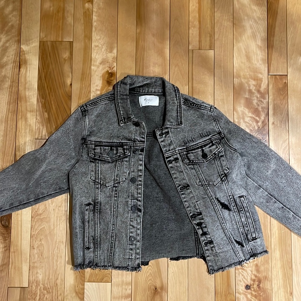 Kancan Faded Black Jean Jacket